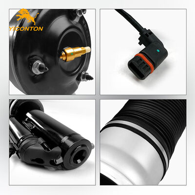 Le système de freinage de l'essieu avant gauche/droite est équipé d'un support de suspension pneumatique.