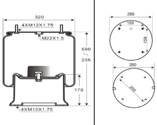 Système de la suspension de ressort pneumatique de Firestone W01-M58-6364 813MB pour le camion 1723269 de Scania
