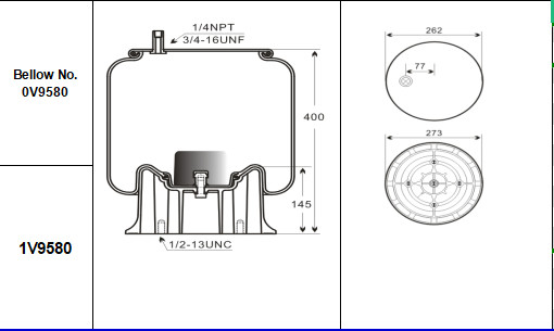 Ressorts pneumatiques de remorque de Yiconton pour Hendrickson S-20127 W01-358-9580 SC2761