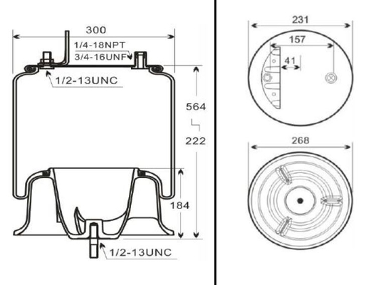 Ressort pneumatique de camion de W01-358 -9781